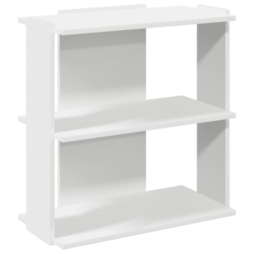 Estantería de 3 baldas, color blanco, 60 x 30 x 60 cm, de material de madera, ahorra espacio y es elegante para salón, oficina o habitación infantil, duradera y fácil de montar
