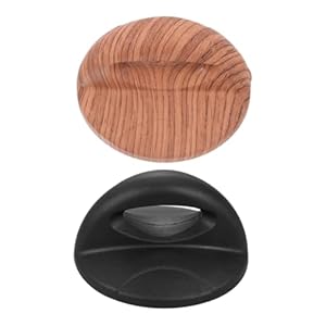 Garneck 4 Stück Deckelknöpfe Holz und Schwarz