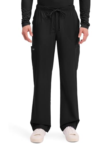 Cherokee Scrubs for Men Tapered Leg Cargo Scrub Pants with Zip Fly