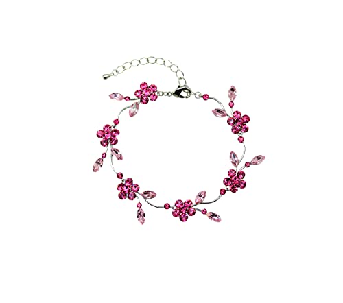 Image of Faship Gorgeous Rhinestone Crystal Floral Necklace Earrings Set