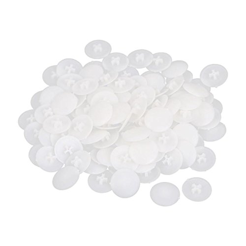 SODIAL(R) Tornillos Plastico Funda Tapon 17mm x 6.5mm 100 piezas Blanco