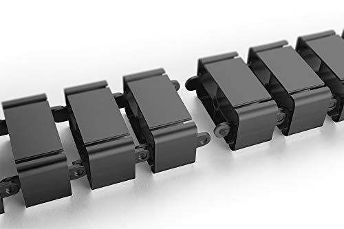 DIGITUS Vertical cable management - Flexible desk cable management - Metal base - Desk height up to 130 cm - Black - Image 3