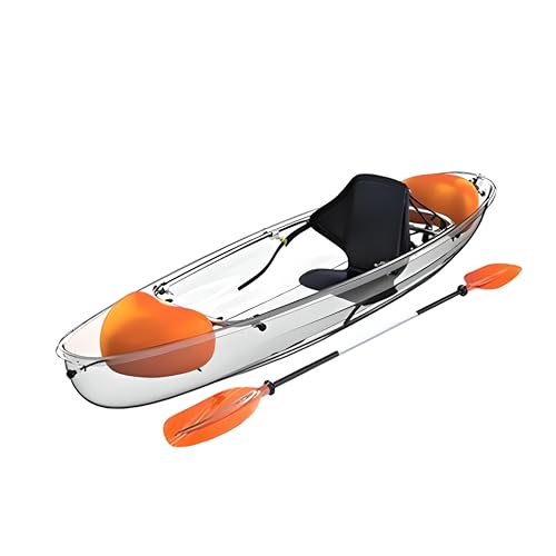 Kayak transparente monoplaza   Personalizable   Asiento/Palo/Airbag de seguridad a elegir