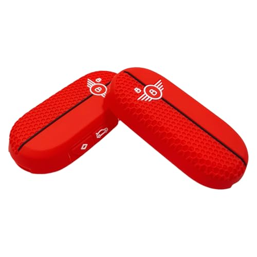 Coque de clé en silicone pour BMW Mini Countryman Cooper avec télécommande intelligente (Rouge)