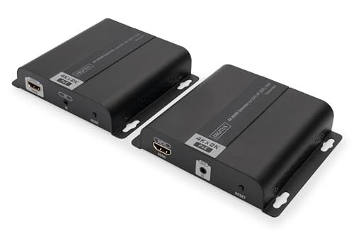 DIGITUS HDMI Extender Set - 4K Ultra HD 30 Hz - Max. 3840 x 2160 Pixels - Networkable - PoE Powered - HDTV & HDCP & IR