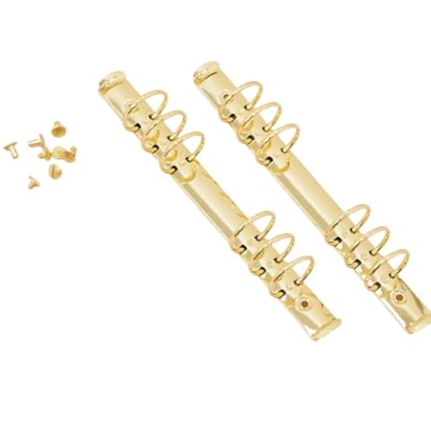 Craftelier - Zestaw 2 mechanizmów do segregatorów z 6 pierścieniami | Rozmiar ok. 22,7 cm - Średnica pierścieni 3,3 cm - Odległość między pierścieniami 1,9 cm | Zawiera 8 uchwytów zaciskowych | Kolor