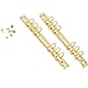 Craftelier - Set mit 2 6-Ring-Ordner-Mechaniken | Größe ca. 22,7 cm - Ringdurchmesser 3,3 cm - Ringabstand 1,9 cm | Enthält 8 BefestigungsKlammern | Farbe Gold