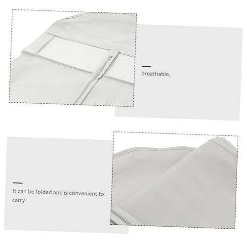 Luxshiny 3pcs Hanging Clothes Bags Garment Bags Zipper Moisture Storage for Quilt Suit Dresses Coats Uniforms Blouses Tops Skirts Pants3