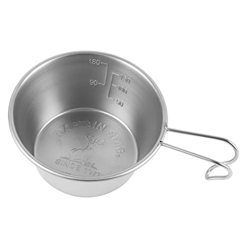 【Amazon.co.jp 限定】キャプテンスタッグ シェラカップ ステンレス ミニ シェラカップ 210ml 螺旋仕上 ステンレス製 日本製 燕三条産 UY-7015 シルバー