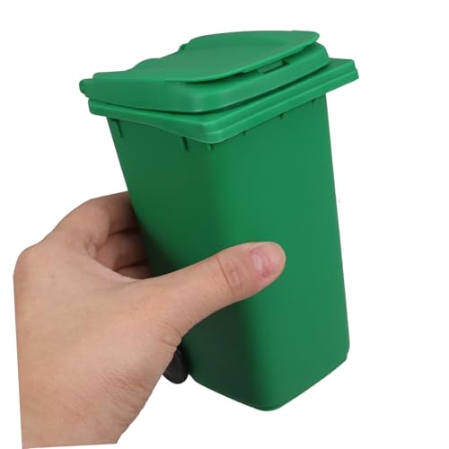 Set de 2 mini canecas de basura para escritorio de plástico miniatura 3