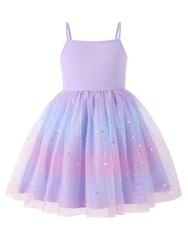 Image of PATPAT Girl's Tulle Dress Tutu Party Birthday Poster Formal Fancy Flower Princess Dresses