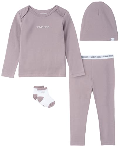 Calvin Klein baby-girls Calvin Klein Organic Baby Essentials 4 Piece Essentials Set 4 Piece Essentials Set