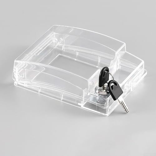 Boîtier de prise de courant extérieur étanche avec serrure et clé, interrupteur de type 86, autocollant pour usage domestique et commercial (transparent)