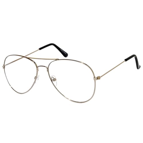 Image of OWL Aviator Pilot Sunglasses for Women and Men Size Medium Gold, Black, Silver, Bronze, Colorful Metal Frame