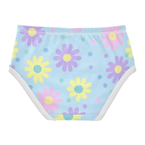 Aesthetic Toddler Underwear Floral 2t Cotton Cute Panties Girl Pastel Daisies Polka Dots Light Blue Briefs Undies Kids2