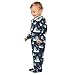 Emelivor Christmas Seal Ice Black Newborn Baby One-Piece Sleepers Long Sleeve Footed Pjs for Girl Boy Kids