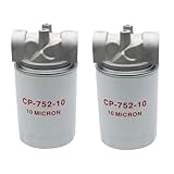 2pcs 221006 CP-752-10 CP75210 Hydraulic Oil Filter with Indicator Ports 10 Micron High-Efficiency, 20 GPM Flow Rate, 200 PSI Max Pressure, 1"-12 UNF Thread, For Log Splitters & Mini Excavators