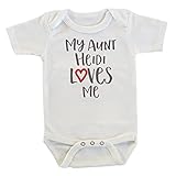 My Aunt Loves Me Personalized Onesie®, Auntie Gift, Gift for Niece Nephew, Custom Baby Onesie, Customized Onesie, Heart Onesie, Boho Baby Onesie, Funny Onesie
