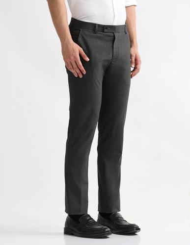 Image of Arrow Mens Charcoal-Grey Pants