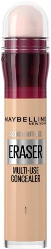 Maybelline Instant Anti Age Eraser Eye Concealer, Dark Circles And Blemish Concealer, Ultra Blendable Formula, 10 Caramel