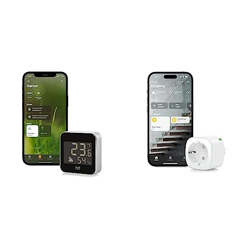 Eve Weather – Smarte Wetterstation, digitales Thermometer & Hygrometer & Energy (Matter) - Smarte Steckdose, App- und Sprachsteuerung