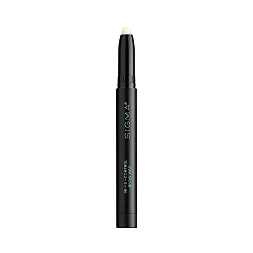 Sigma Beauty Prime + Control Brow Wax - Colorless Brow Wax Pencil with Built in Sharpener - Waterproof Brow Shaping Pencil Crayon - Prep Brows For Additional Product - Paraben-Free, Sulfate-Free