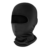 Pukavt Balaclava Face Mask, Ski Mask for Men Women, UV Protection Windproof Scarf for Motorcycle Snowboard Cycling Black
