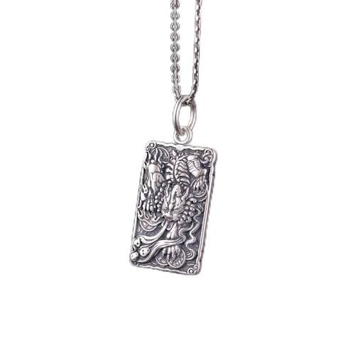 Collier argent S925 vintage et mat, le bijou géométrique unisexe élégant