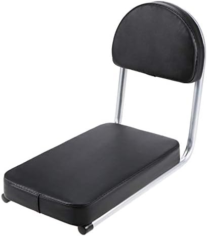 Shumo Children's Bike Seat Bike Rear Seat Kid Bicycle Bike Rear Handrail Armrest Carrier Bike Back Seat Soft Cushion Rear Rack Seat-Black