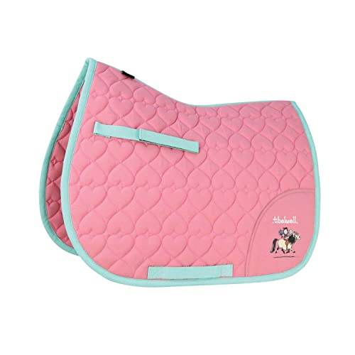 HY Equestrian Thelwell Collection Trophy - Cojín para silla de montar (menta), color rosa Cover