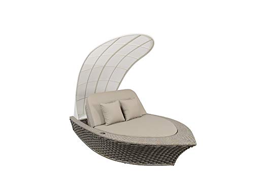 Strandkorbwerk Liegeinsel Schiff AHOI Harkers Island Wash Gartenlounge Gartenmöbel Sonneninsel Sunlounger