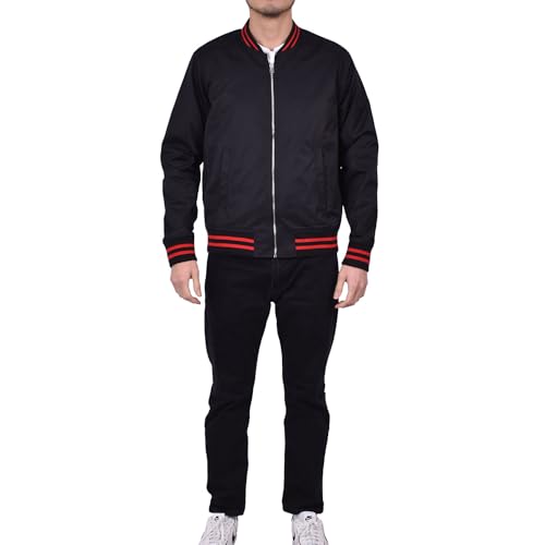 RIFLESSI Men's Slim Fit Lightweight Casual Varsity Bomber Jacket2