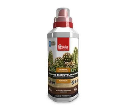 Garden Center Shop | Fertinagro Vida: Fertilizante Cactus y Plantas Crasas 500 ml | Abono Líquido Especial para Cactus y Suculentas | Nutrientes Equilibrados para Crecimiento Saludable