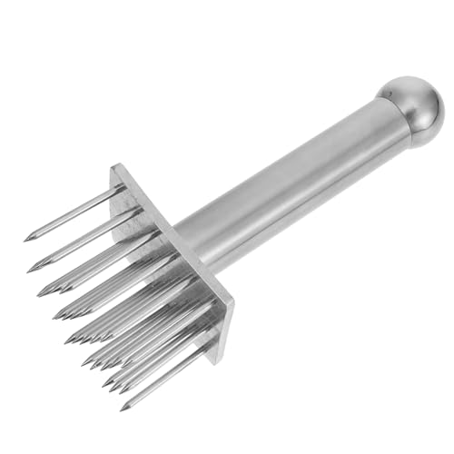 GRIRIW 1pezzi Strumento di Intenerimento Carne Inossidabile Utensile Pratico per Cucina per Bistecche e Arrosti Design Antiscivolo e Facile da Usare