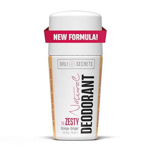Image of Bali Secrets The New Formula Natural Deodorant for Women & Men. Nonsense Free. Clean Formula for Sensitive Skin. Strong & Reliable Odor Protection. No Synthetic Aluminum. Organic & Vegan [THE ZESTY]