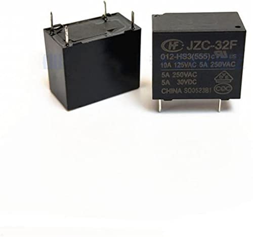 Relé HF32F 5A con conmutación eficiente de 250VAC en formato compacto 4