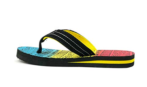 Image of REDVOLUTION New Boys' Beach Sandal TRIBAL Tattoo | Geometric Bali Flip-Flop Sandals