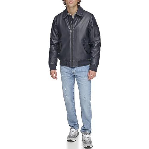 Image of Tommy Hilfiger Adaptive Men's Tommy Hilfiger Men's Smooth Lamb Touch Faux Leather Unfilled Bomber