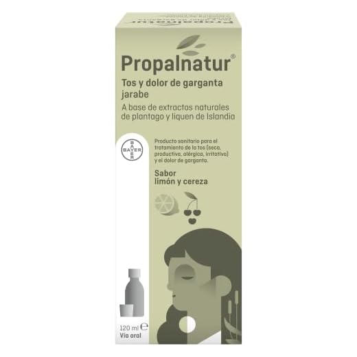 Propalnatur Jarabe - Tos Seca y Dolor de Garganta, a Base de Extractos Naturales y Glicerol, Tos Productiva, Alérgica e Irritativa, 120 ml