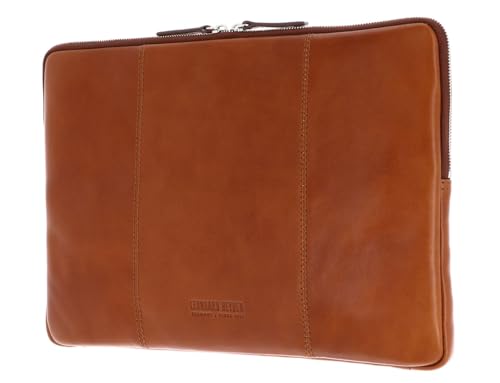 Serviette ordinateur cuir Cambridge protège PC portable antichoc brun - 4