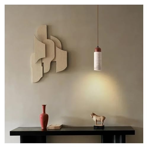 Lustre salon suspension chambre lampe chevet pierre jaune