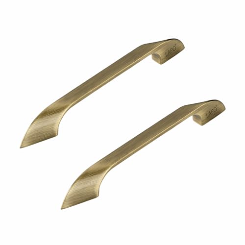 Image of LAPO 6 Inch Drawer Cabinet Handle for Kitchen Cabinet, Wardrobe & Cupboard, Strong Grip Design, Modern Utility Hardware, Easy Installation, 3 Year Warranty (160mm, Antique Finish, Pack of 2) - Twist