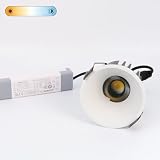 EKEY LUMENMEISTER EDGE-LE-W-12-TW Tunable White (HCL) reflektor punktowy do zabudowy w zestawie ze sterownikiem AIDimming PE-L12DCA DALI-2 DT8 LED (prąd stały)