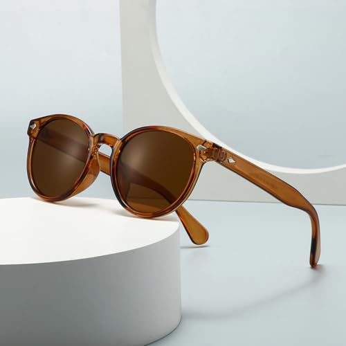 Fashion Round Sunglasses Men Shades Uv400 Retro Rivets Women Trending Yellow Sun Uv4002