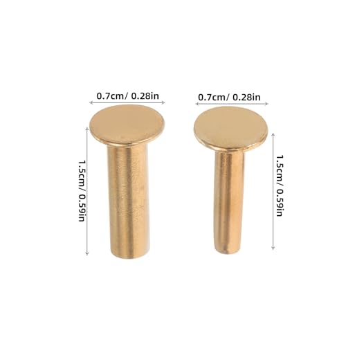 MAGICLULU 4-teiliges Set Kupfernieten Griffnieten Set Zur Herstellung Von Metallbefestigungen Für Holzgriffe Restaurierungswerkzeug