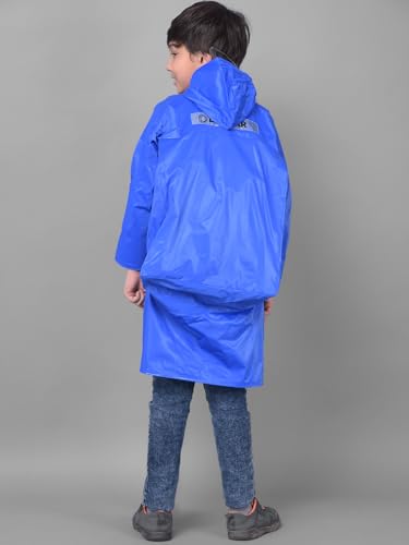 Image of Dollar Rainguard Kids' Full Sleeve Solid Long Raincoat With Adjustable Hood and Pocket