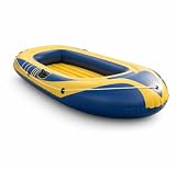 Yunmeryker Inflatable Boat, PVC Inflatable Raft, 3 Person Boat for Lake Outs, 200cm Family Boat + Hand Pump