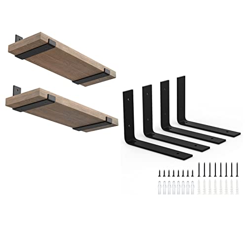 12 Inch J Shelf Brackets (Match 11.25" Board) 4Pcs + 8 X 6" L Shelf Brackets 4Pcs #TOP18