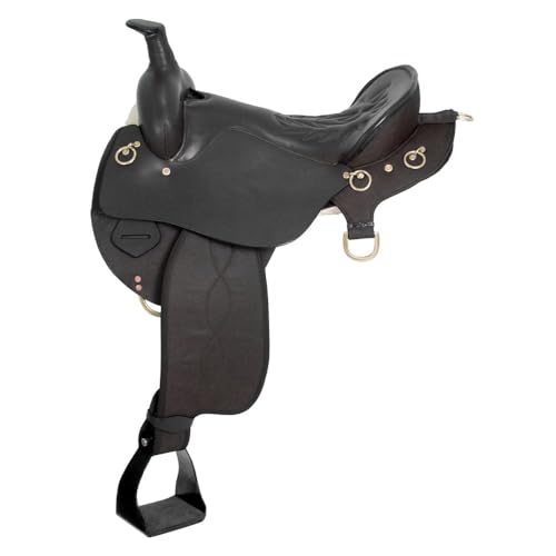 King Series Trekker Neutron Endurance Saddle with Horn - Black - 16'