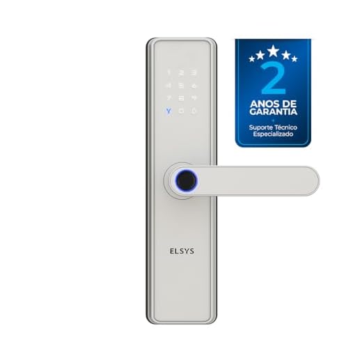 Fechadura Digital de Embutir Wi-Fi com Biometria, Elsys, Blues, Prata - Abertura via Biometria, Senha Numérica e Aplicativo